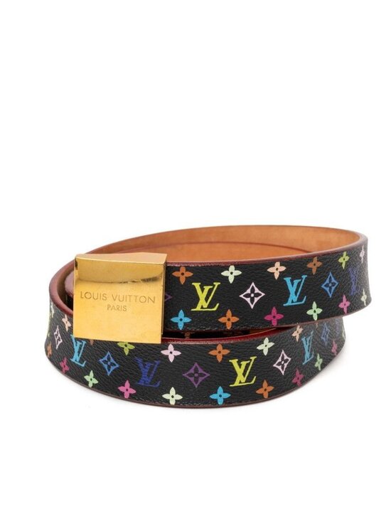 Louis Vuitton Monogram Multicolor Ceinture Carre 80 32 Black Leather 1- Belt main image 5